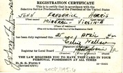 Selective Service Registration Certificate for John F. Harris